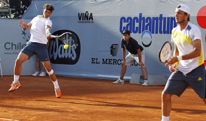 Rafa Nadal y Juan Mónaco en Viña del Mar 2013