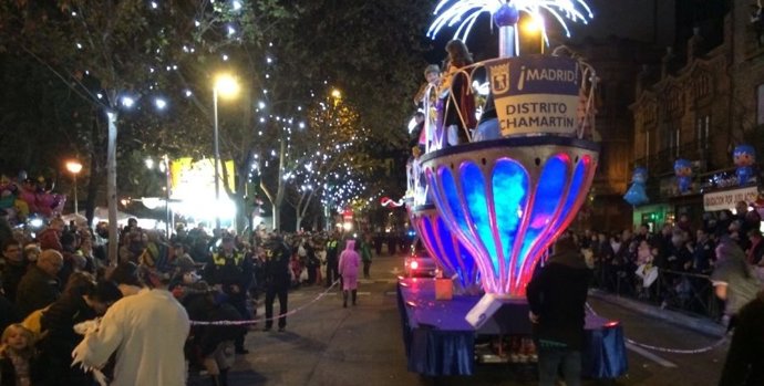 Una de las carrozas de la Cabalgata de PYMES Chamartín