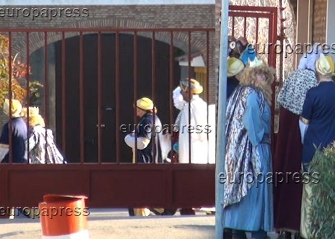 Los Reyes Magos hacen un alto en el camino y visitan a Isabel Pantoja