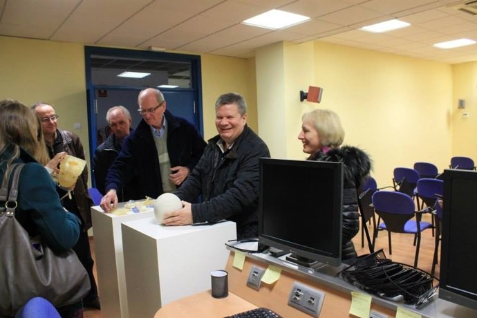Profesores polacos durante la visita.