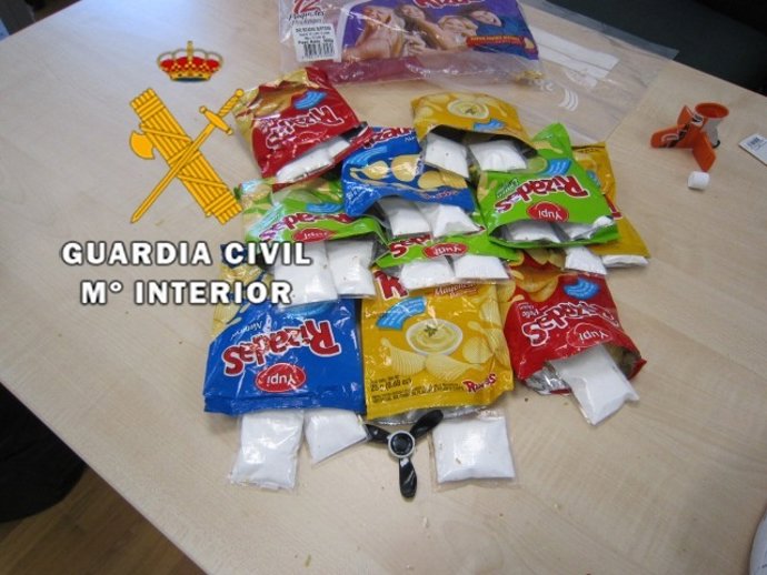 Droga en bolsas de patatas