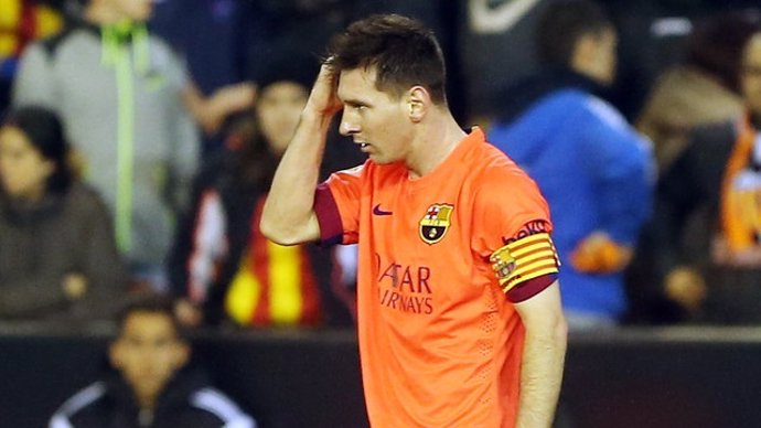Messi con la segunda equipación del Barça