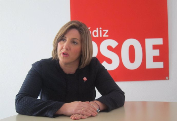 La secretaria general del PSOE de Cádiz, Irene García, durante la entrevista