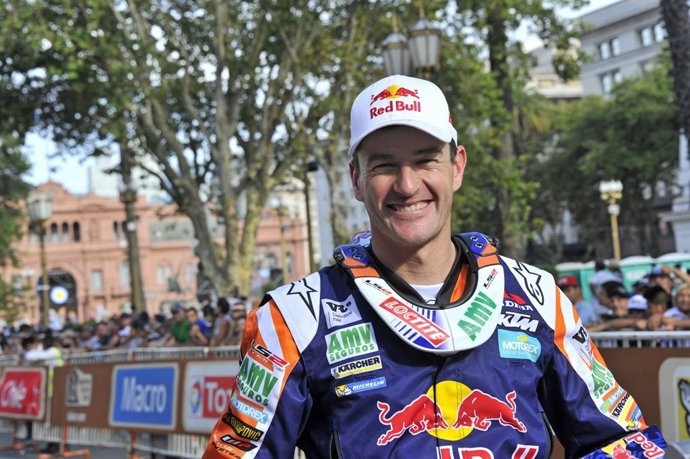 Marc Coma, piloto español de motos, en el Dakar 2015