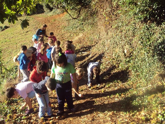 Niños participando en uno de los talleres