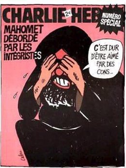 Caricatura de Mahoma por el semanario 'Charlie Hebdo'