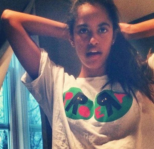 La hija mayor del Presidente Barack Obama, Malia. 