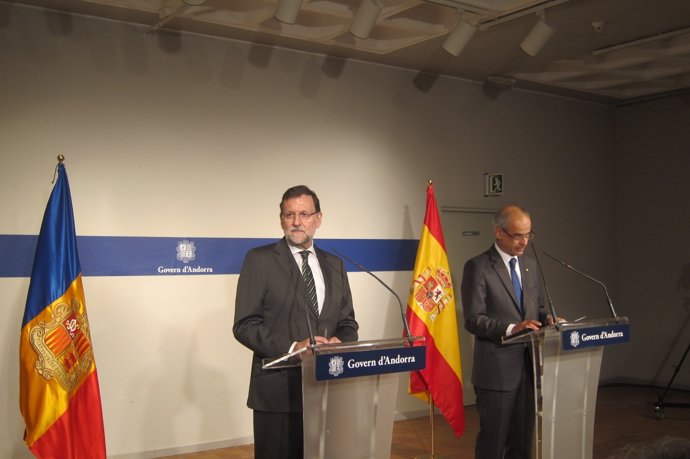 Mariano Rajoy (presidente España) Antoni Martí (pte.Andorra)