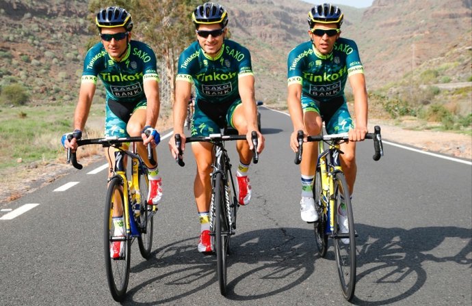 Alberto Contador con el Tinkoff-Saxo