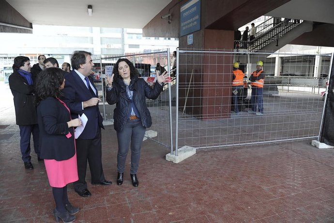Obras de mejora en la Estación de Autobuses en A Coruña.