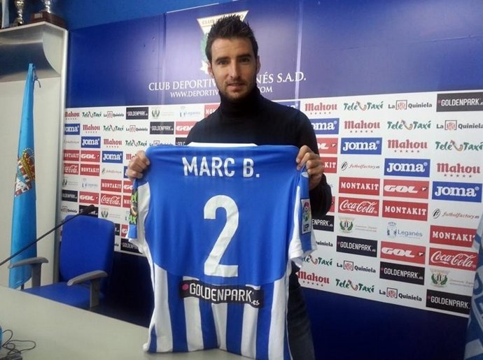 Marc Bertrán, en su presentación como jugador del Leganés