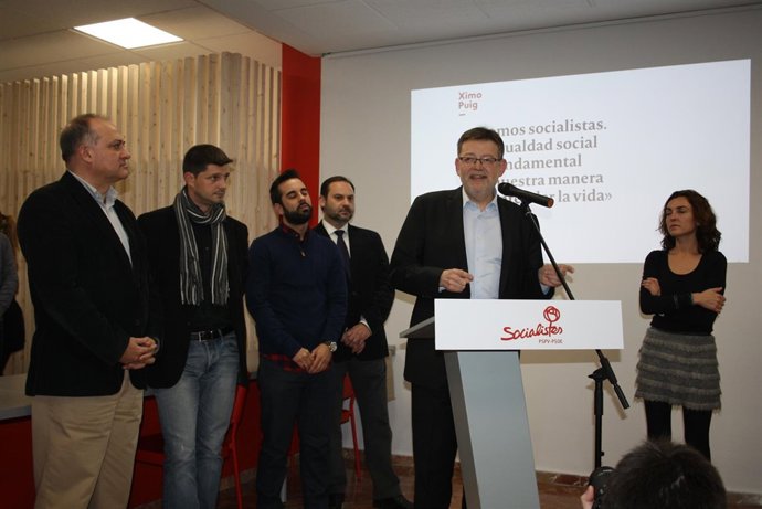 Puig en la presentación de la Oficina del Candidato del PSPV.