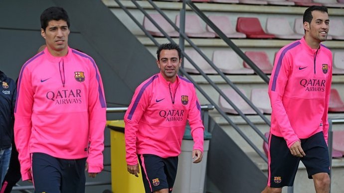 Luis Suárez, Xavi y Busquets