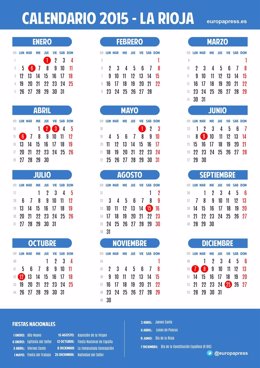 Calendario laboral para 2015 de La Rioja