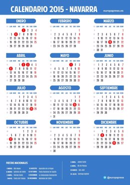 Calendario laboral para 2015 de Navarra