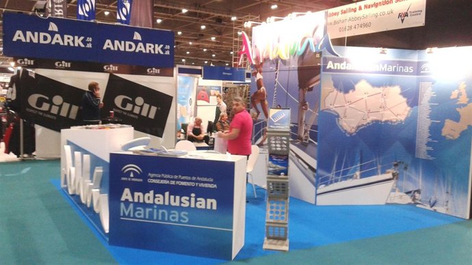 Stand andaluz en el Salón Náutico de Londres de 2015