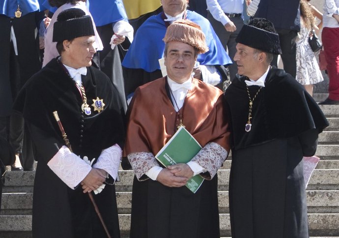 Villamandos (izda.) y Perez Alcalá (dcha.) en un acto de la UCO