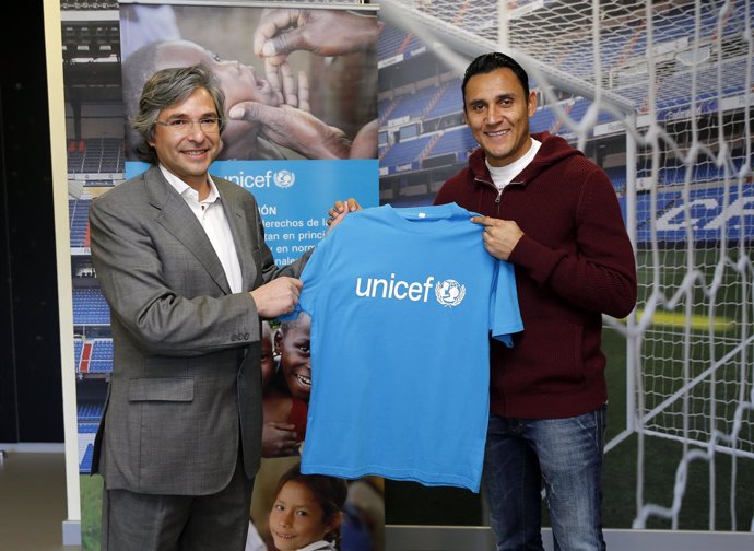 El portero del Real Madrid, Keylor Navas, nombrado Amigo de UNICEF