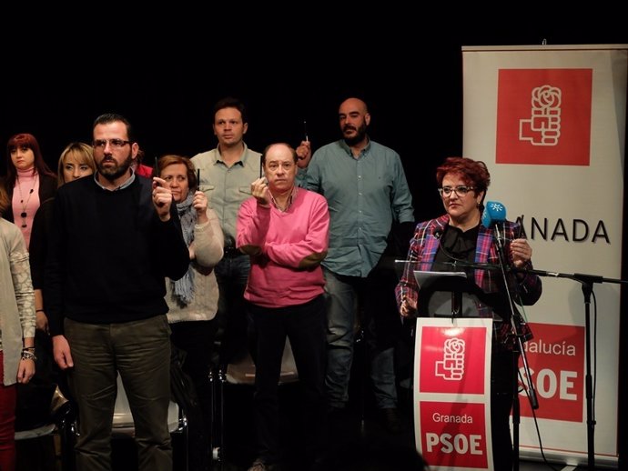 Minuto de silencio antes del Comité Provincial del PSOE de Granada