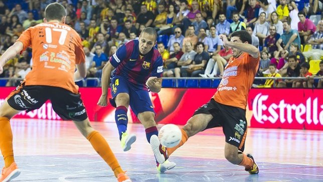 Ferrao, del Barcelona, en un partido ante el Burela