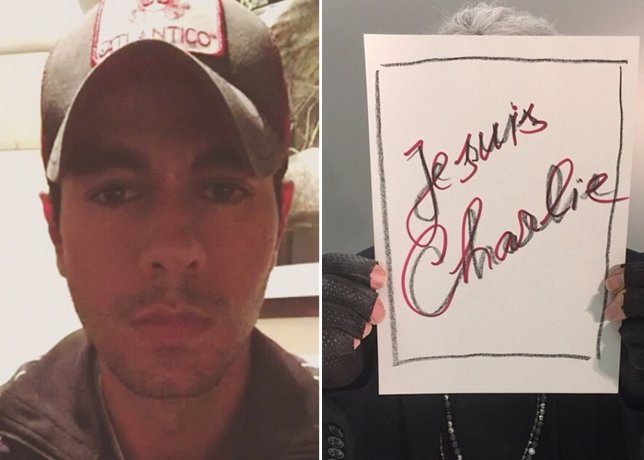 Enrique Iglesias y más celebs que se solidarizan con el 'Je suis Charlie'