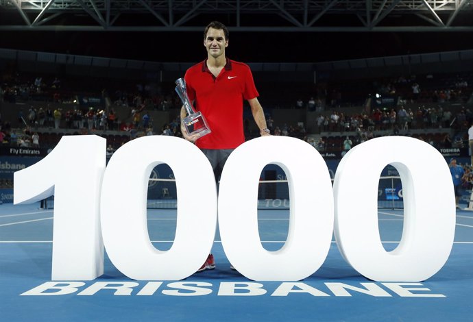 Roger Federer 1000 victorias triunfos Brisbane