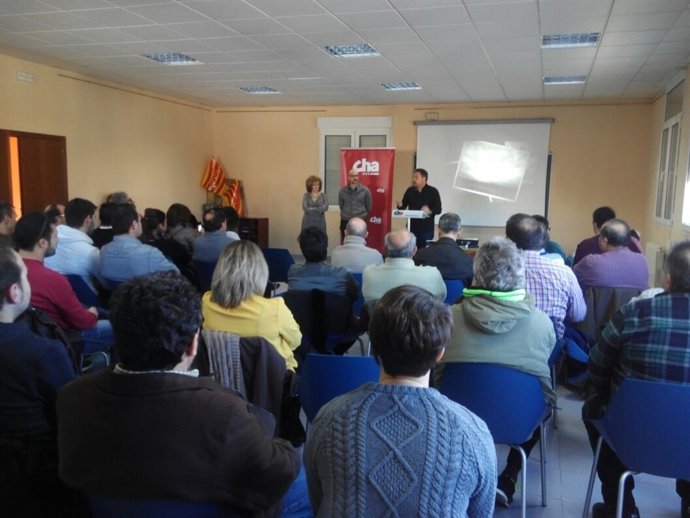 El presidente de CHA, José Luis Soro, en un acto en Quinto.