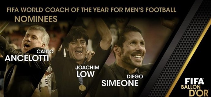 Carlo Ancelotti, Joachim Low y Diego Simeone