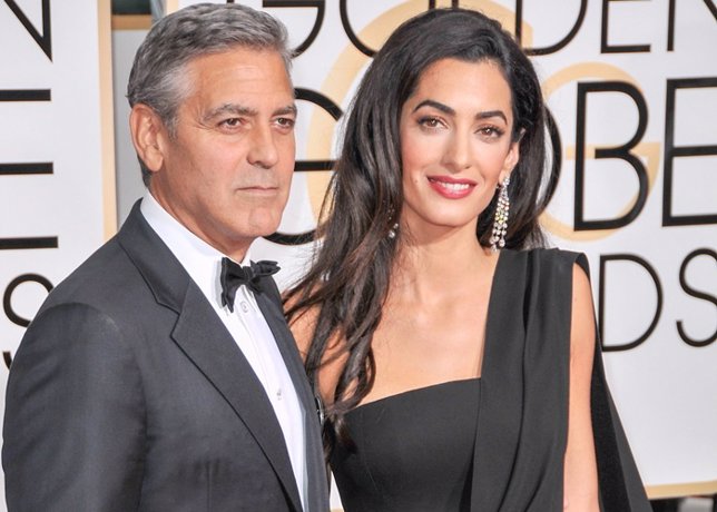 GEORGE CLOONEY Y AMAL ALAMUDDIN EN LOS GLOBOS DE ORO