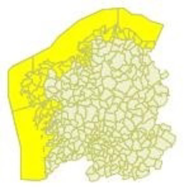 Alerta en el litoral gallego martes 13 de enero.