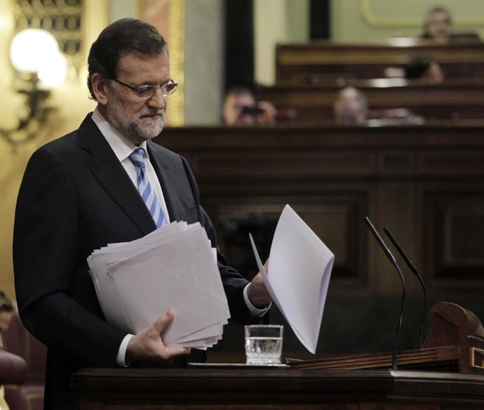 Mariano Rajoy, presidente del Gobierno, en el hemiciclo