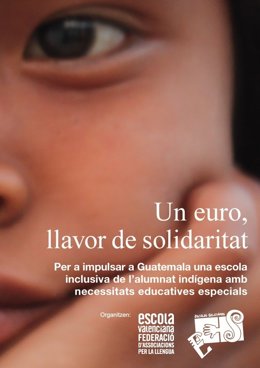 Cartel de la campaña 'un euro, llavor de solidaritat'