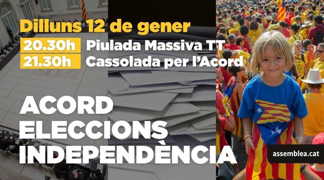 La ANC convoca una cacerolada