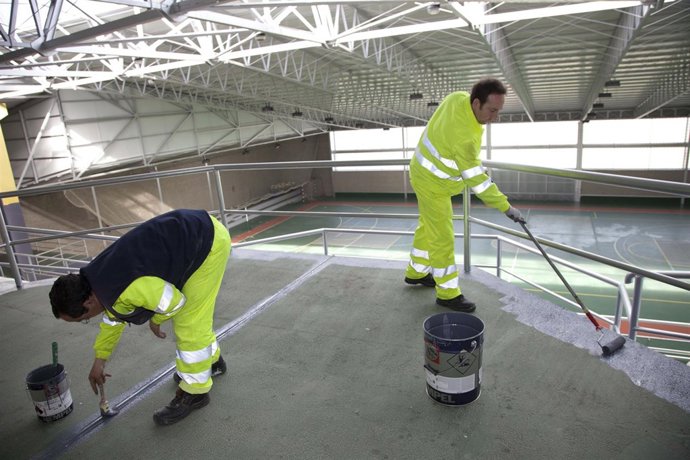 Obras en el pabellón de Revilla