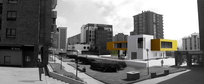 Recreación del centro cívico de Cazoña