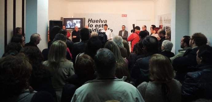 Inauguración de la Oficina del candidato del PSOE a la ciudad de Huelva