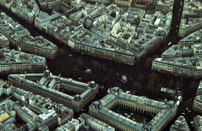 Manifestación contra el terrorismo yihadista en París