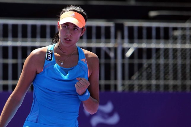 Garbiñe Muguruza en el torneo de Florianápolis
