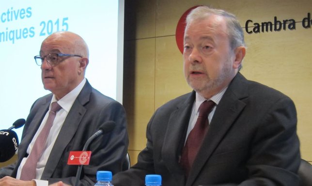 Josep Oliu (Banco Sabadell) y Antoni M.Brunet (Cámara de Sabadell)