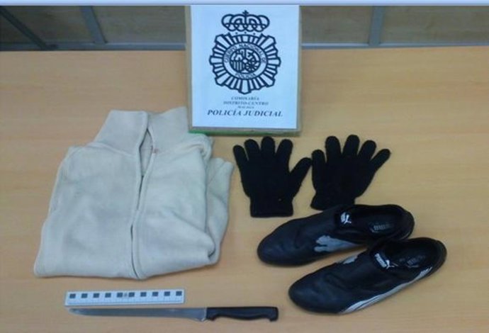 Policía nacional atraco cuchillo jamonero detenido 