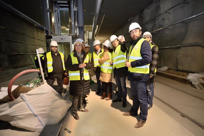 Visita a las obras del metro en Granada
