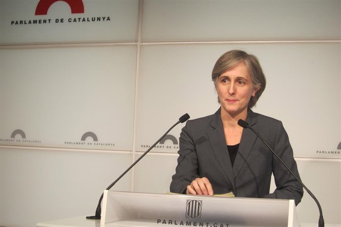 La portavoz de ICV-EUiA en el Parlament, Dolors Camats