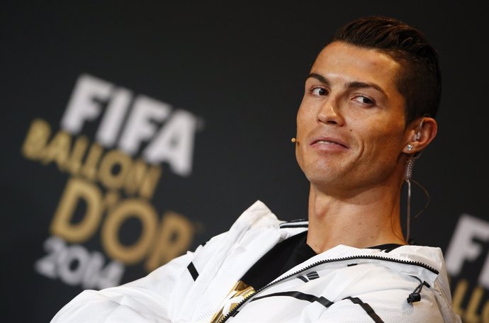 Cristiano Ronaldo en la rueda de prensa previa a la gala del Balón de Oro