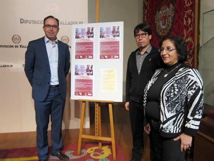 Víctor Alonso, Nunilo Gato y Concha Hurtado, en la presentación de la fiesta.