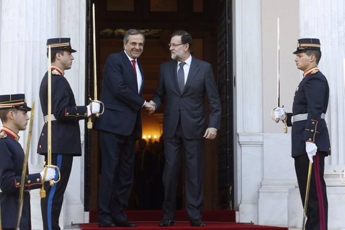 Rajoy con Antoni Samaras
