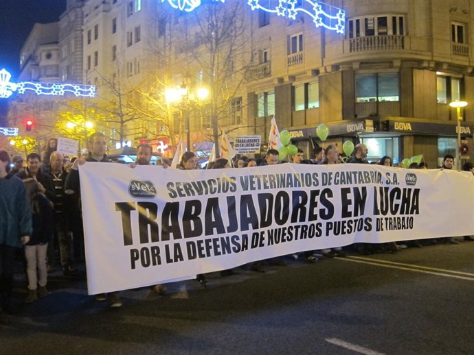 Manifestación de trabajadores de Servicios Veterinarios (Archivo)