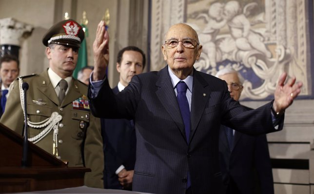 El presidente de Italia, Giorgio Napolitano