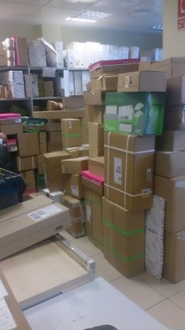 Acumulación en la oficina de Correos de Móstoles