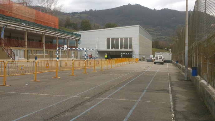 Obras en el colegio de Las campas, en Oviedo