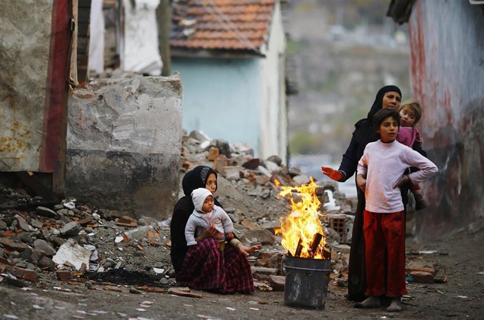 Syrian refugees wRefugiados sirios en el distrito de Hacibayram, en Ankara